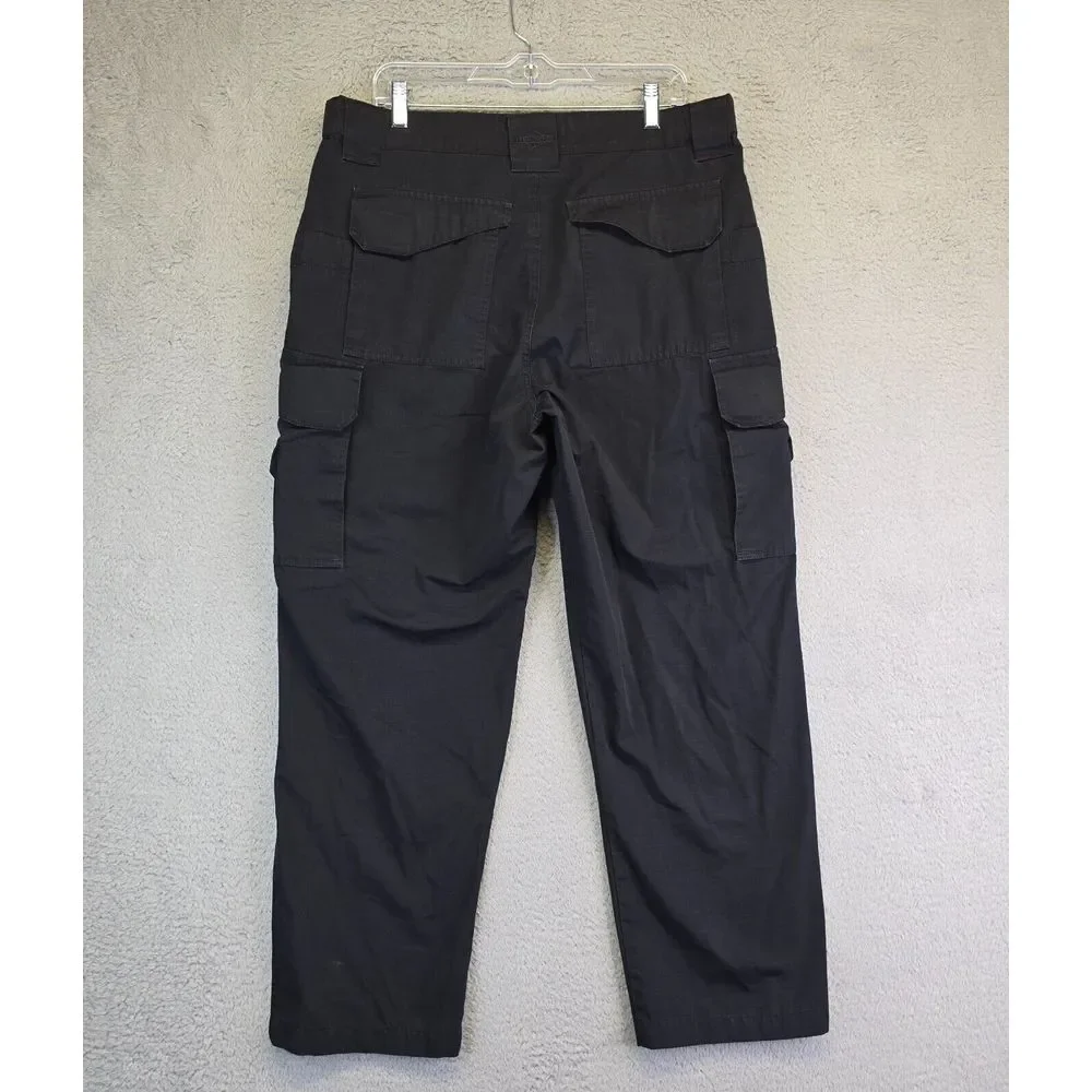 True Spec Pants Mens 36x30‎ Black Cargo Ripstop Fabric Rugged Hiking Trekking